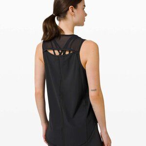LULULEMON Sculpt Tank Top Black Vented Size 4/6 Run Train Lightweight Like New